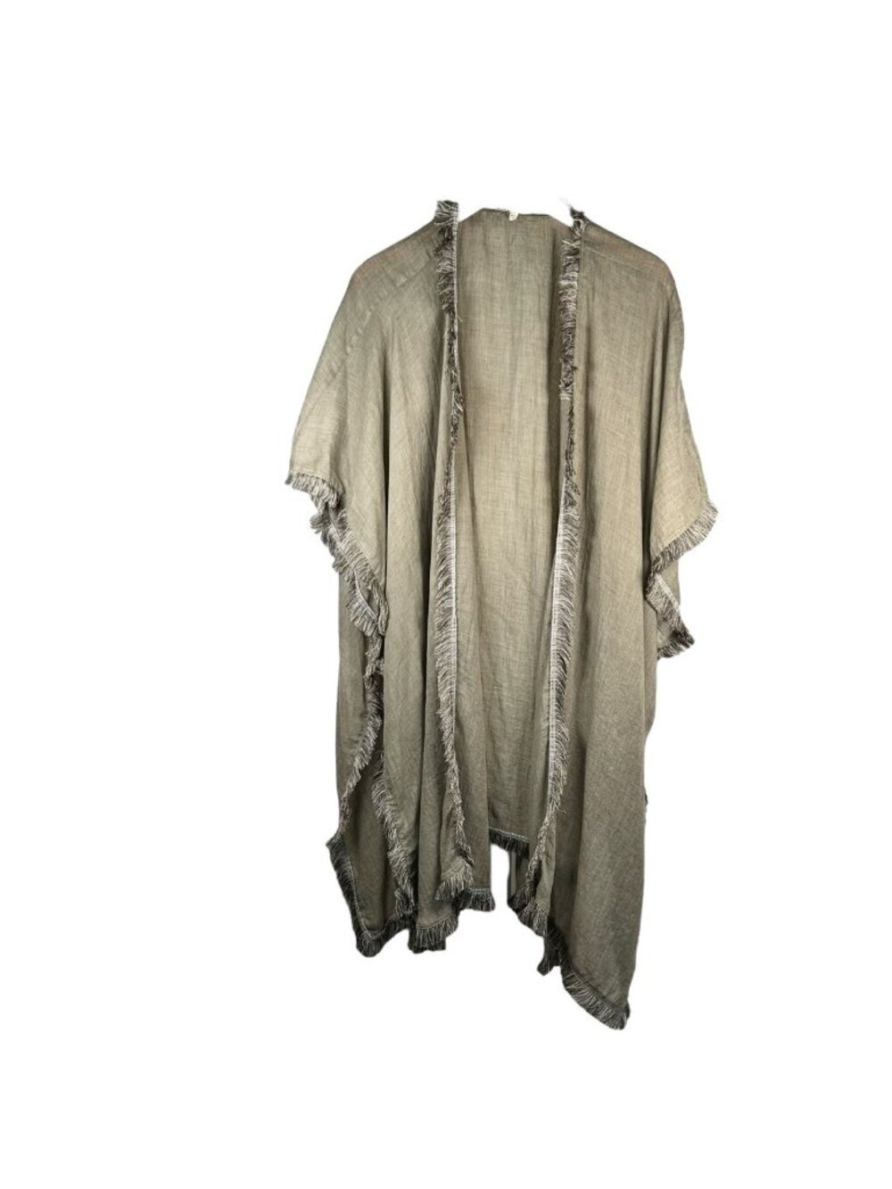 Kori America Medium Swim Cover Caftan Kimono Beach Pool Coastal Fringe